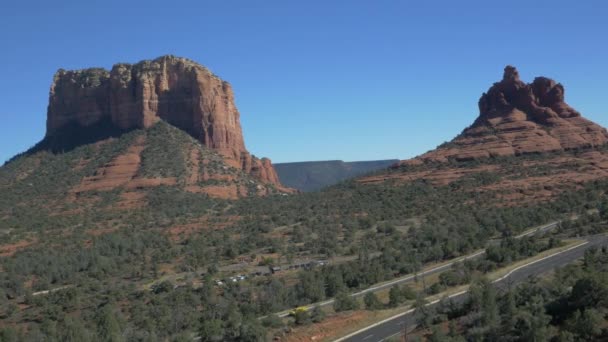 Aerial Courthouse Butte Bell Rock — Stock Video