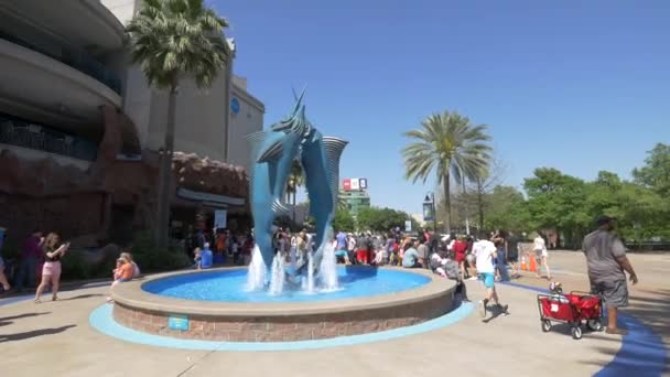 Fountain Downtown Aquarium Stati Uniti America — Video Stock