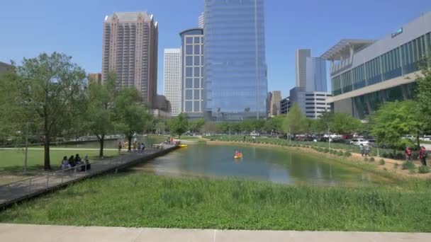See Einem Park Houston Vereinigte Staaten — Stockvideo