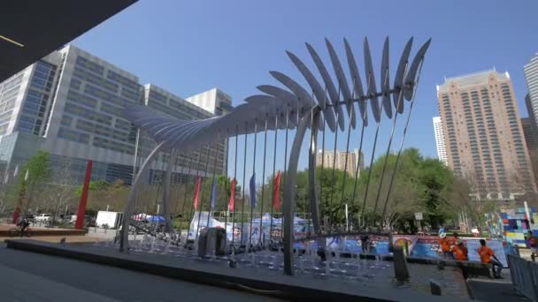 Springing Fountain Park Stati Uniti America — Video Stock