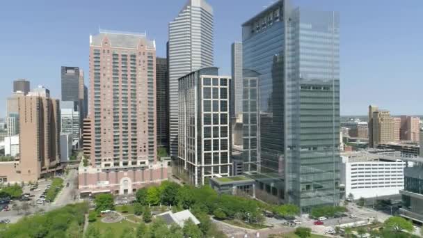 Vista Aérea Houston Con Edificios Estados Unidos América — Vídeos de Stock