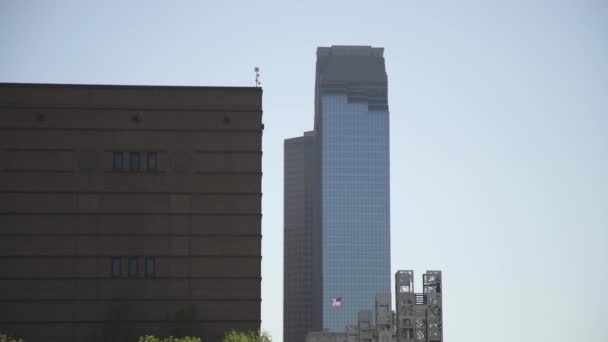 Gebouw Een Glazen Toren Verenigde Staten Van Amerika — Stockvideo