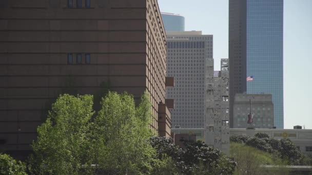 Budynki Wieże Houston Stany Zjednoczone Ameryki — Wideo stockowe