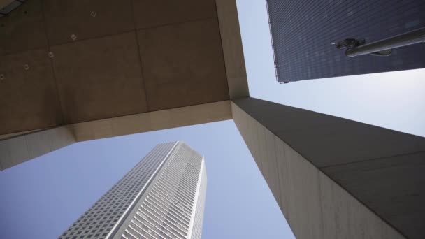 Low Angle Towers Skyscrapers Verenigde Staten Van Amerika — Stockvideo