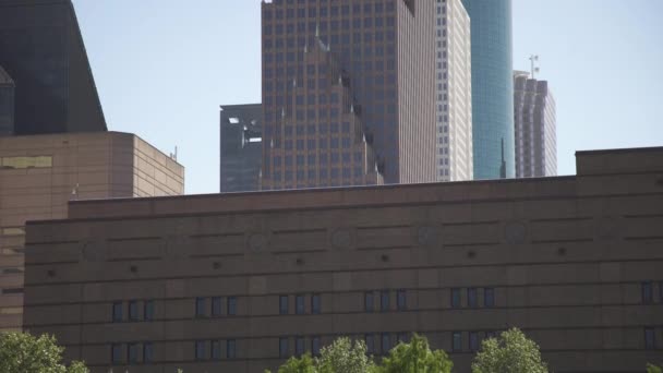 美利坚合众国休斯敦美国银行中心的倾斜度 — 图库视频影像