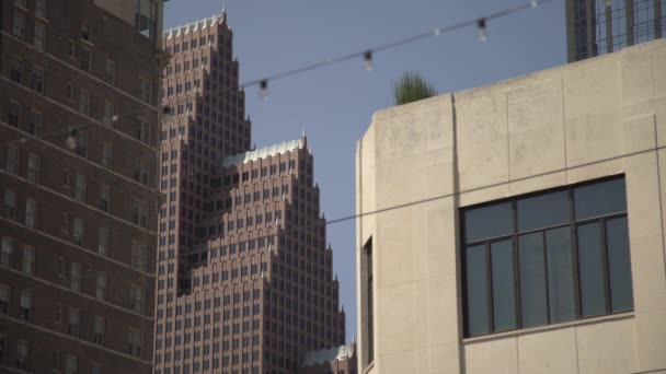 Parte Superior Edificio Escalonado Estados Unidos América — Vídeo de stock