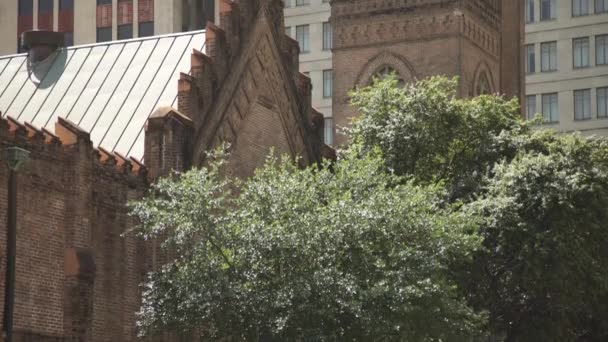 Inclinación Una Catedral Houston Estados Unidos América — Vídeos de Stock