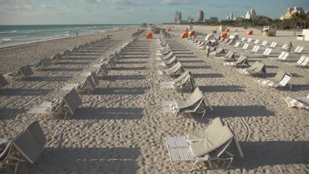 Zonbedekking Het Strand Verenigde Staten Van Amerika — Stockvideo