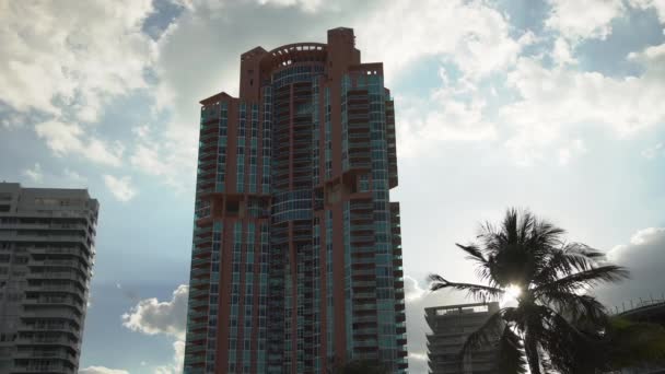 Hochhaus Miami Beach Vereinigten Staaten Von Amerika — Stockvideo