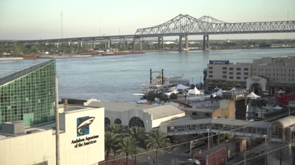 Greater New Orleans Bridge Seen Distance Estados Unidos América — Vídeo de stock