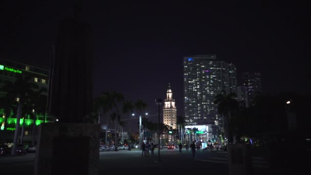 Майами Видели Ночью — стоковое видео