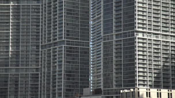 Przechylony Widok Budynki Miami — Wideo stockowe