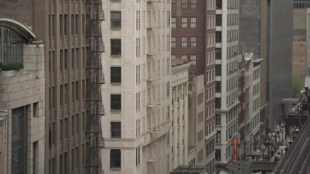 Vista Lateral Torres Una Calle Estados Unidos América — Vídeo de stock