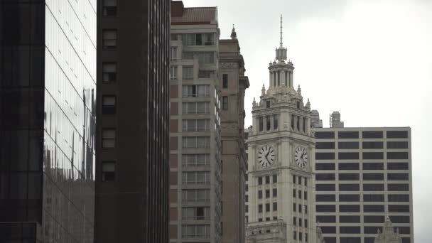 Pan Direita Uma Torre Relógio Estados Unidos América — Vídeo de Stock