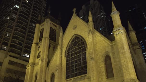 Geceleri Katolik Kilisesi Amerika Birleşik Devletleri — Stok video