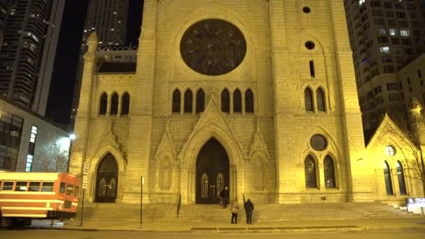 Inclinazione Una Chiesa Cattolica Stati Uniti America — Video Stock