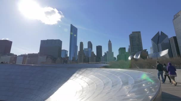 Небоскрёбы Bridge Чикаго Сша — стоковое видео