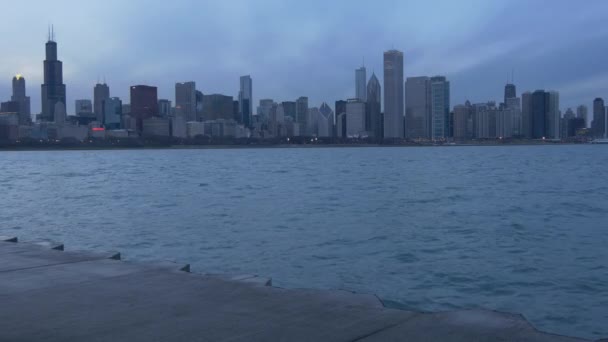 Budovy Věže Soumraku Chicago Spojené Státy Americké — Stock video