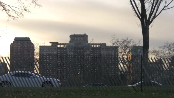 Edificios Vistos Por Noche Chicago Estados Unidos América — Vídeos de Stock