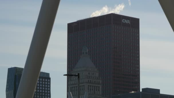 Здание Cna Чикаго Соединенные Штаты Америки — стоковое видео