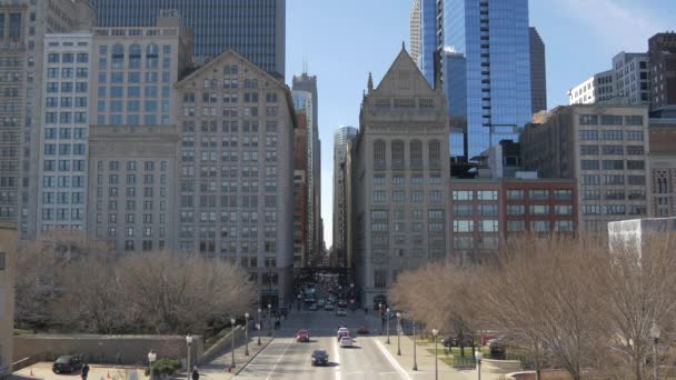 芝加哥林荫大道的高角 — 图库视频影像