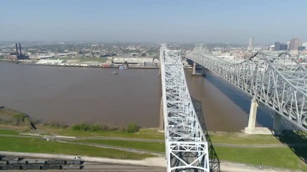 Veduta Aerea Del Greater New Orleans Bridge Stati Uniti America — Video Stock