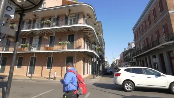 Bâtiments Dans Quartier Français États Unis Amérique — Video