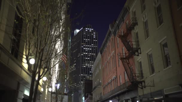 Edificios Noche Estados Unidos América — Vídeos de Stock
