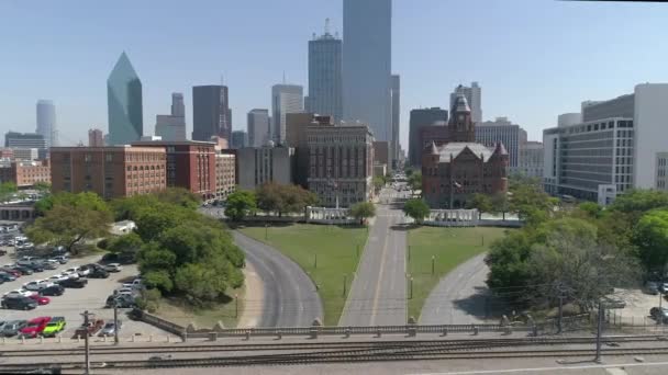 Vista Aérea Las Calles Dallas — Vídeos de Stock