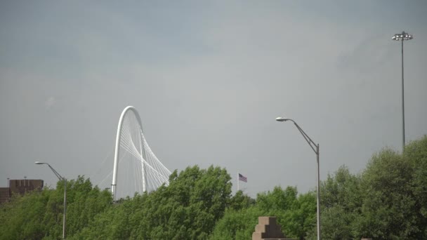 Margaret Hunt Hill Bridge Dallas — Video Stock