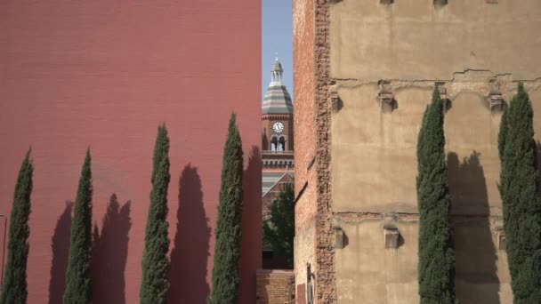 Vieux Musée Rouge Entre Les Bâtiments Dallas — Video