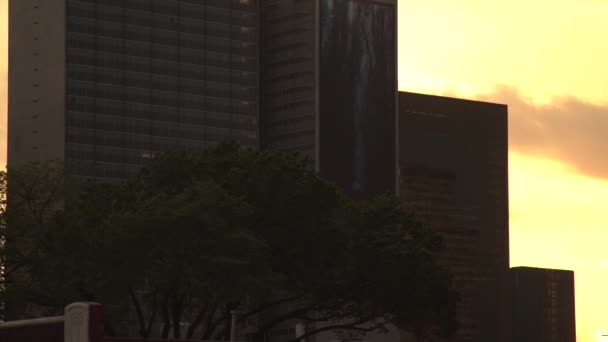 Blick Auf Den Sonnenuntergang Dallas — Stockvideo