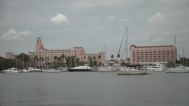 Barche Edifici Petersburg Florida — Video Stock