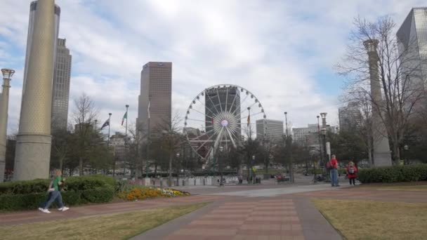 Vista Desde Parque Olímpico Centenario Atlanta — Vídeos de Stock