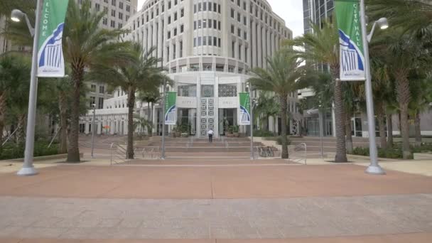 Main Entrance City Hall Orlando — Stock Video