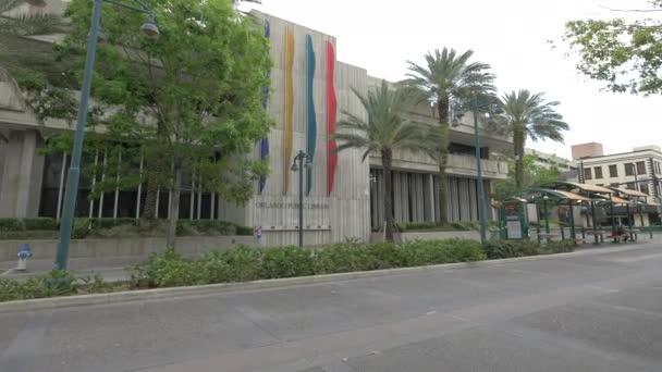Fachada Biblioteca Pública Orlando — Vídeo de Stock