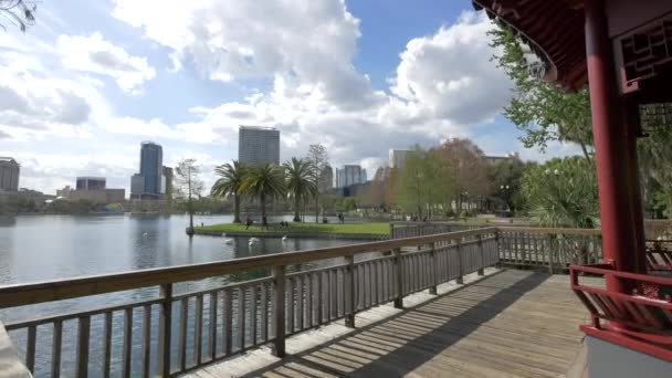 Parque Lago Eola — Vídeo de Stock