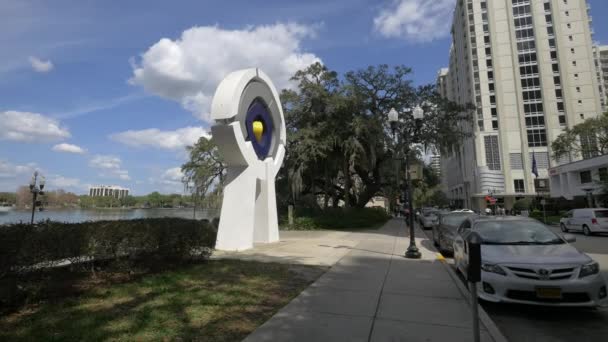 Гигантская Скульптура Глаза Соединённые Штаты Америки — стоковое видео