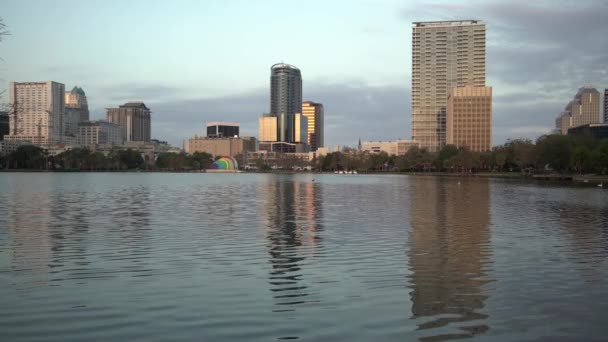 Buildings Lake Eola — Stock Video