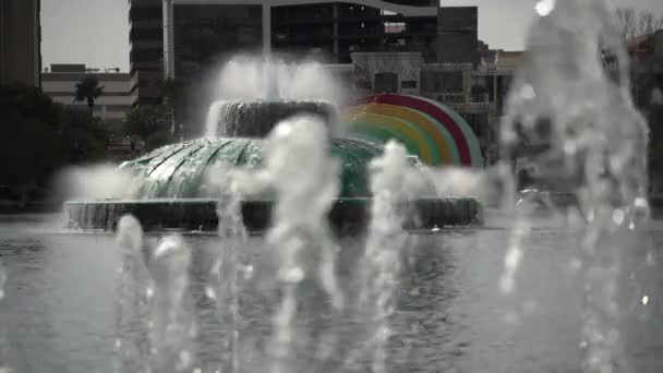 Fuente Que Brota Lago Eola — Vídeo de stock