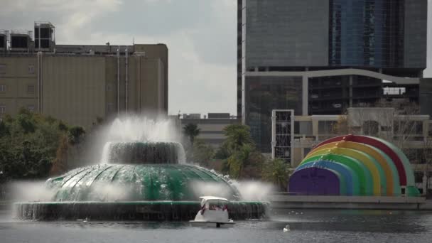 Springing Fountain Disney Amphitheater — ストック動画