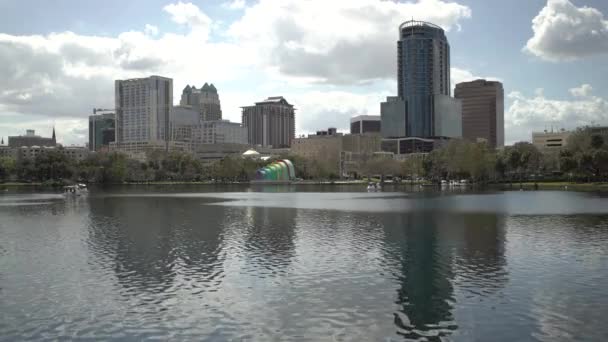 Buildings Lake Eola — Stockvideo