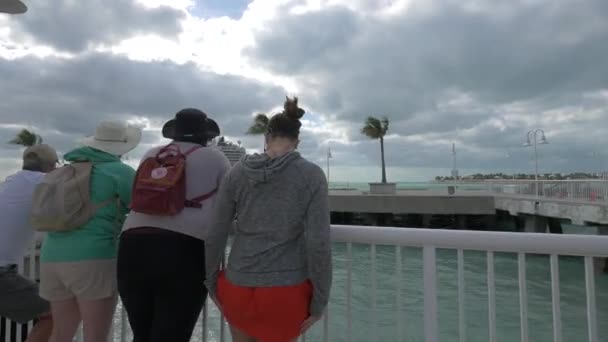 Turistas Paseo Marítimo Crucero — Vídeos de Stock