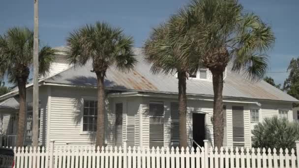 房子和棕榈树 — 图库视频影像