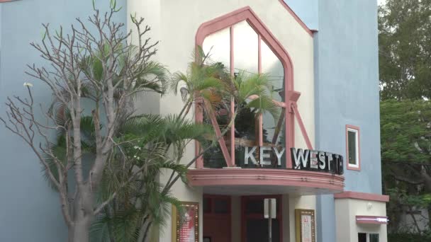 Namnskylt För Key West Teatern — Stockvideo