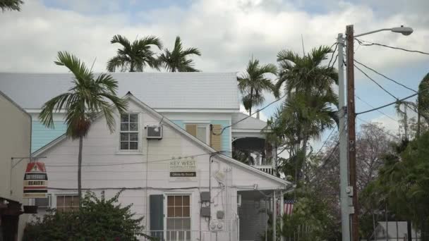 Kamering Huizen Key West — Stockvideo