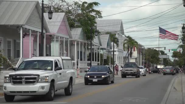 Verkeer Straat Key West — Stockvideo