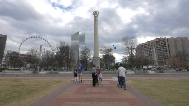 Persone Nel Parco Olimpico Centenario — Video Stock