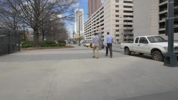 Straat Bij Bank America Plaza Atlanta — Stockvideo