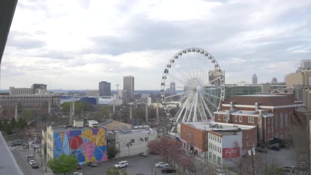 Atlanta Con Ruota Panoramica Skyview — Video Stock